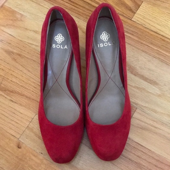 Isola Shoes - Red Suede Isola pumps